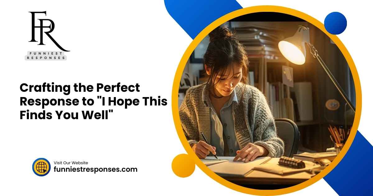 Crafting the Perfect Response to "I Hope This Finds You Well"