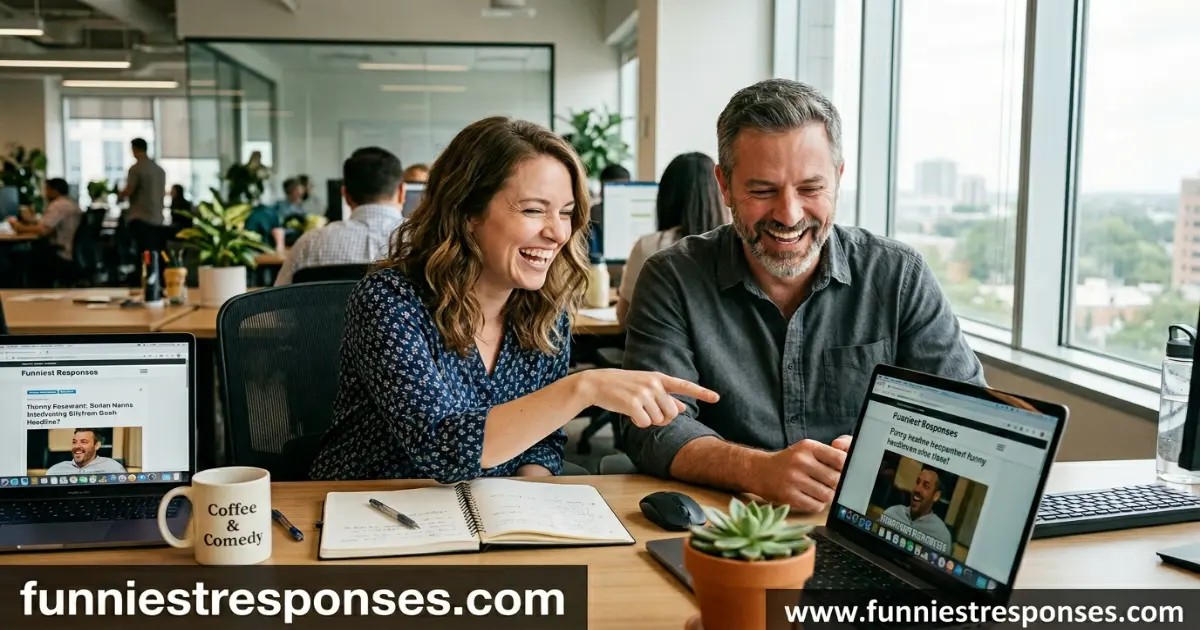 Group of coworkers laughing during a break
