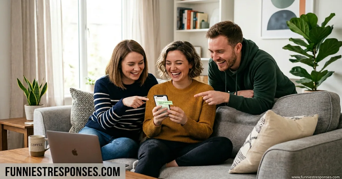 Group chat with a funny reply to 'who's the group chat admin?'