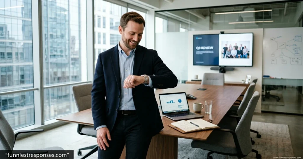 Witty replies to “you’re always on time”