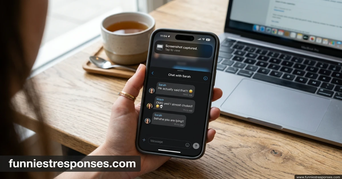 Phone screen showing 'screenshot captured' toast notification