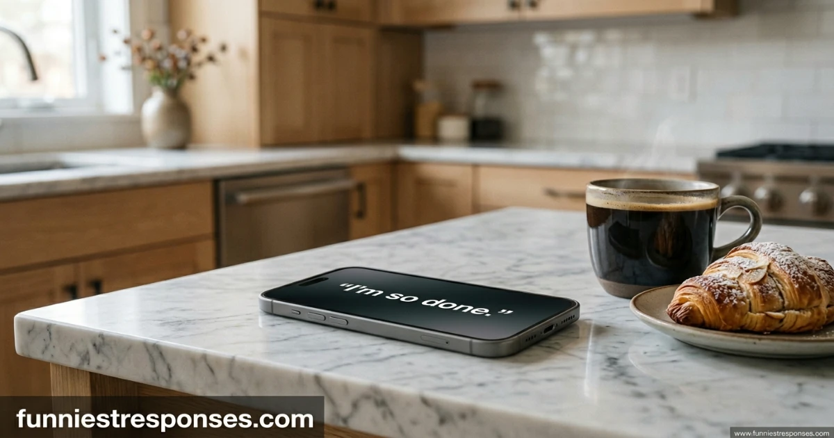 Smartphone showing a dark Instagram story with text 'I'm so done'