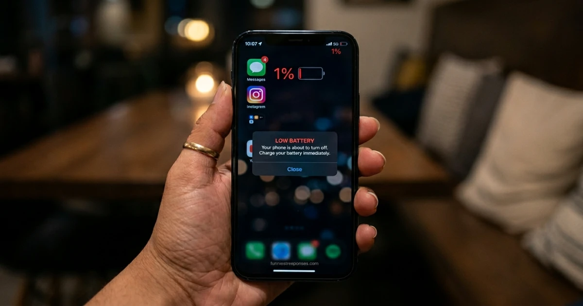 Text conversation with funny charger comeback