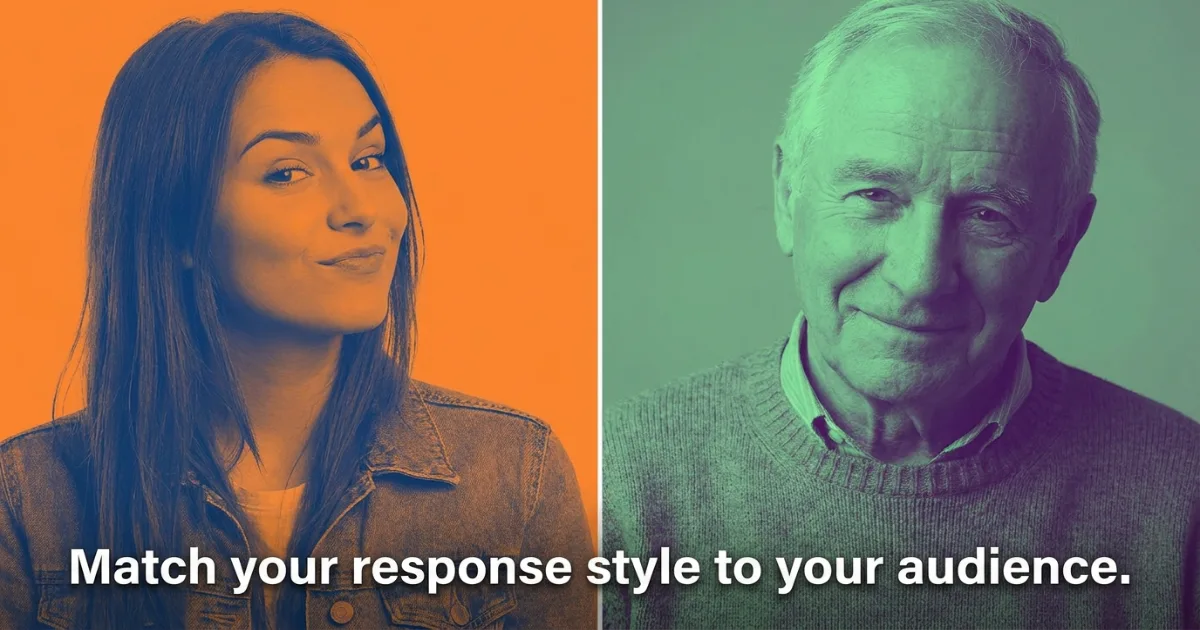 Text message conversation about reminding someone of another person