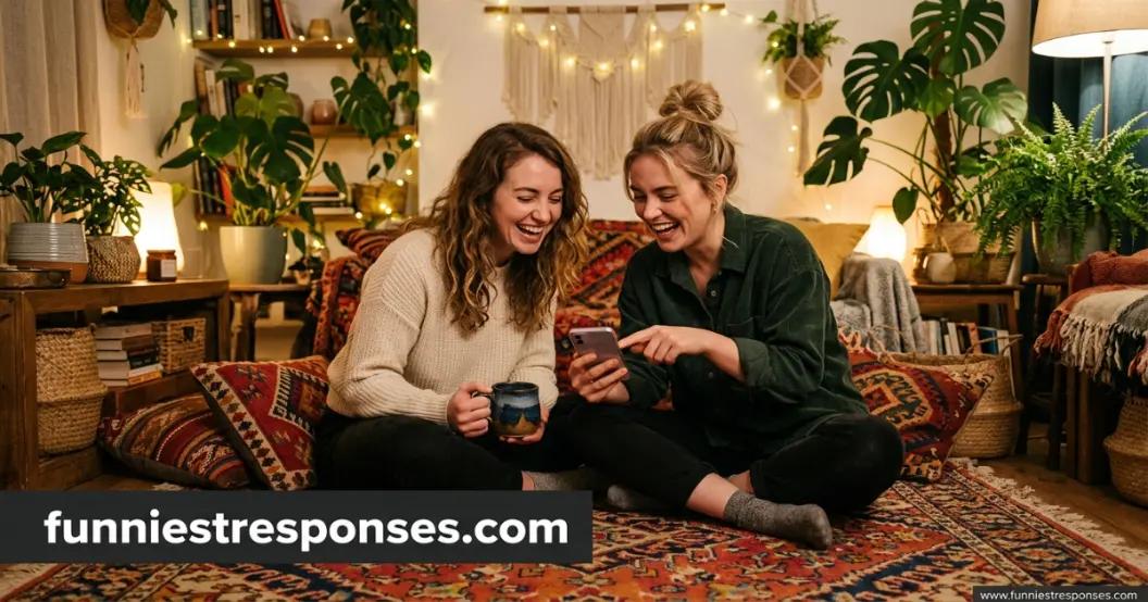 Text message exchange with funny reply to Instagram request