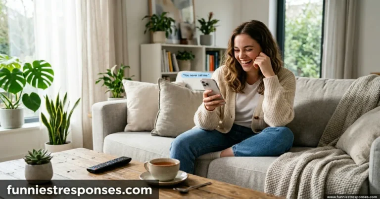 Witty replies to “you never call me”