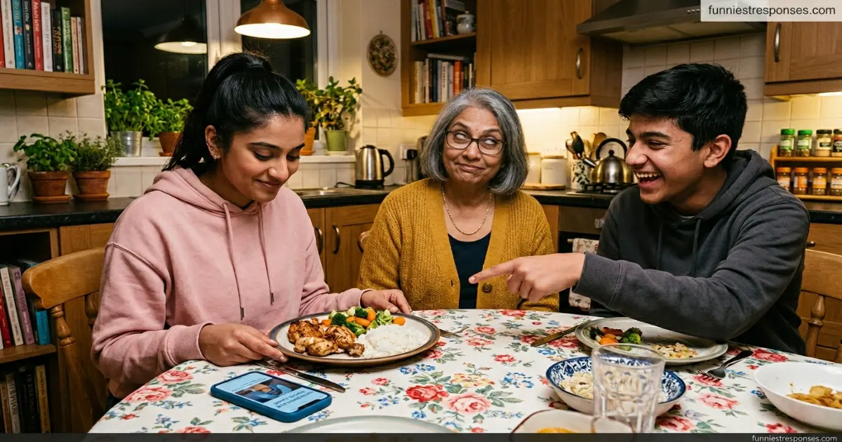 A neatly organized plate with separated food items, person smiling