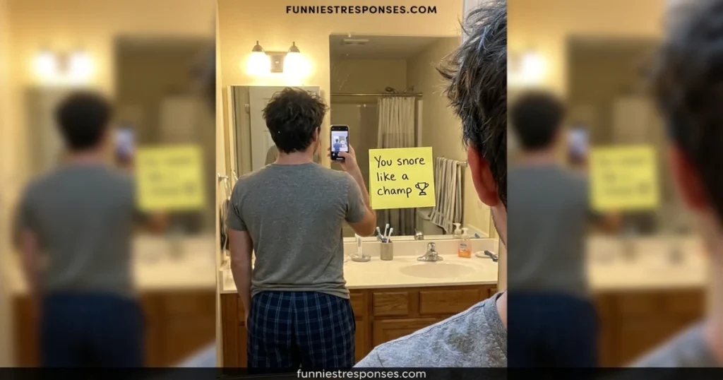 Funny responses to "you're snoring"