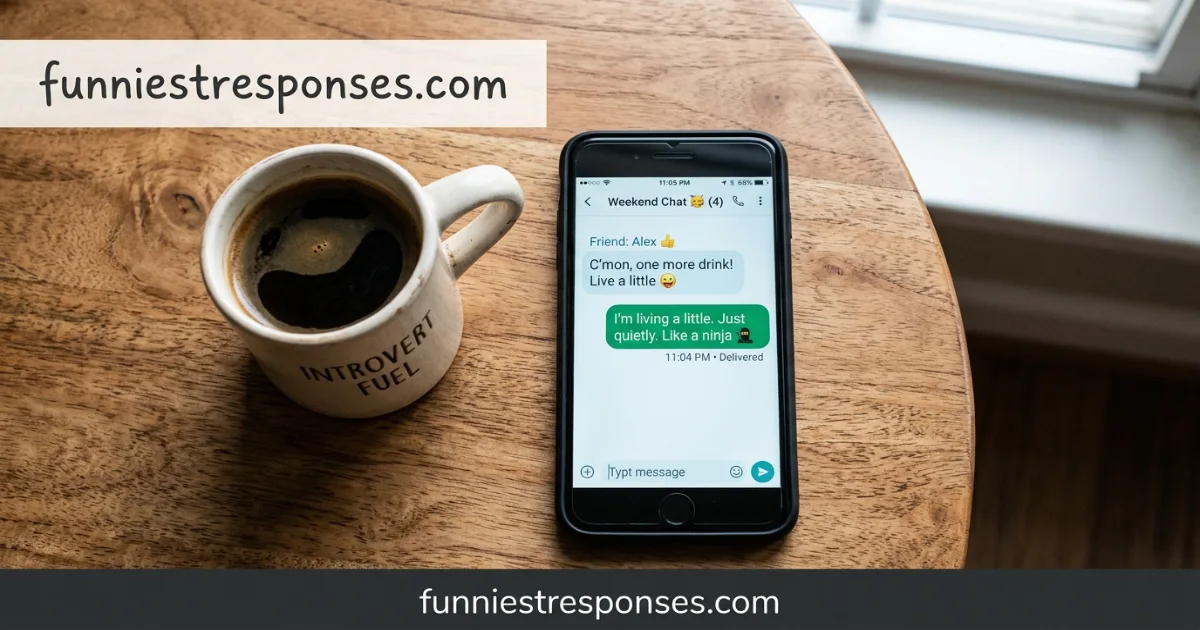 Text message conversation where one person says 'live a little' and the other replies with a witty comeback