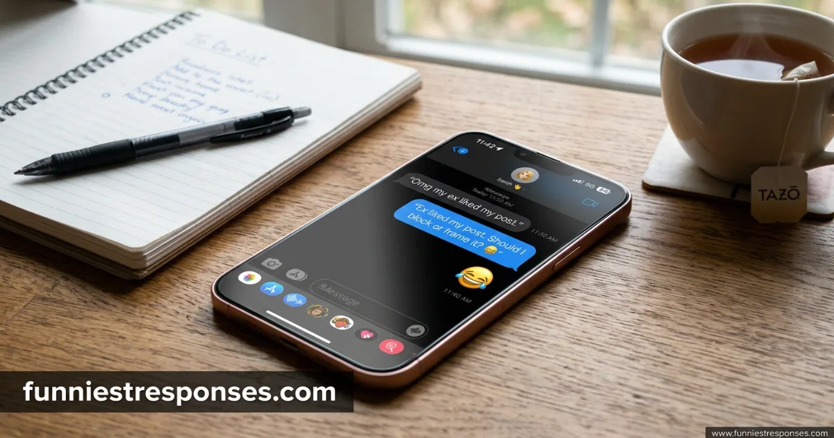 Phone screen showing a like notification from an ex