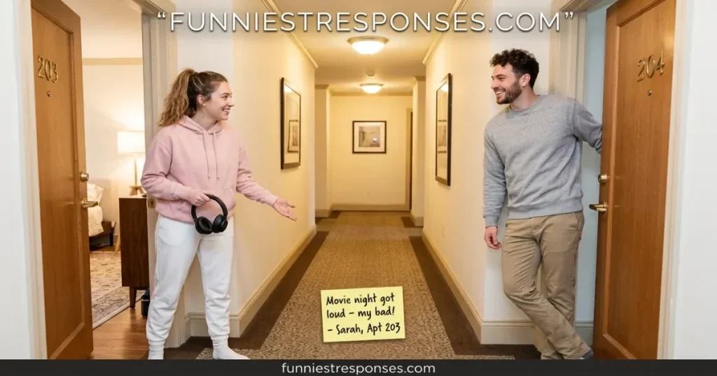 What to say when a neighbor complains about noise