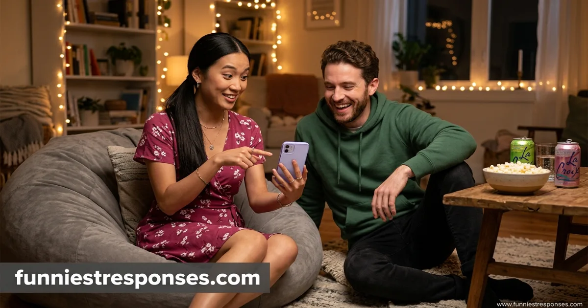 Group of friends laughing together at a party
